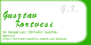 gusztav kortvesi business card